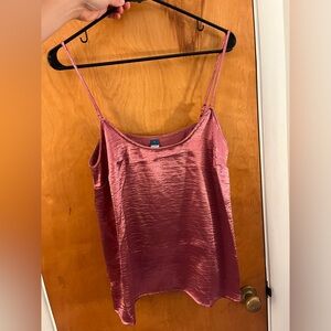 NWT Old Navy Metallic Pink Tank Top Size L